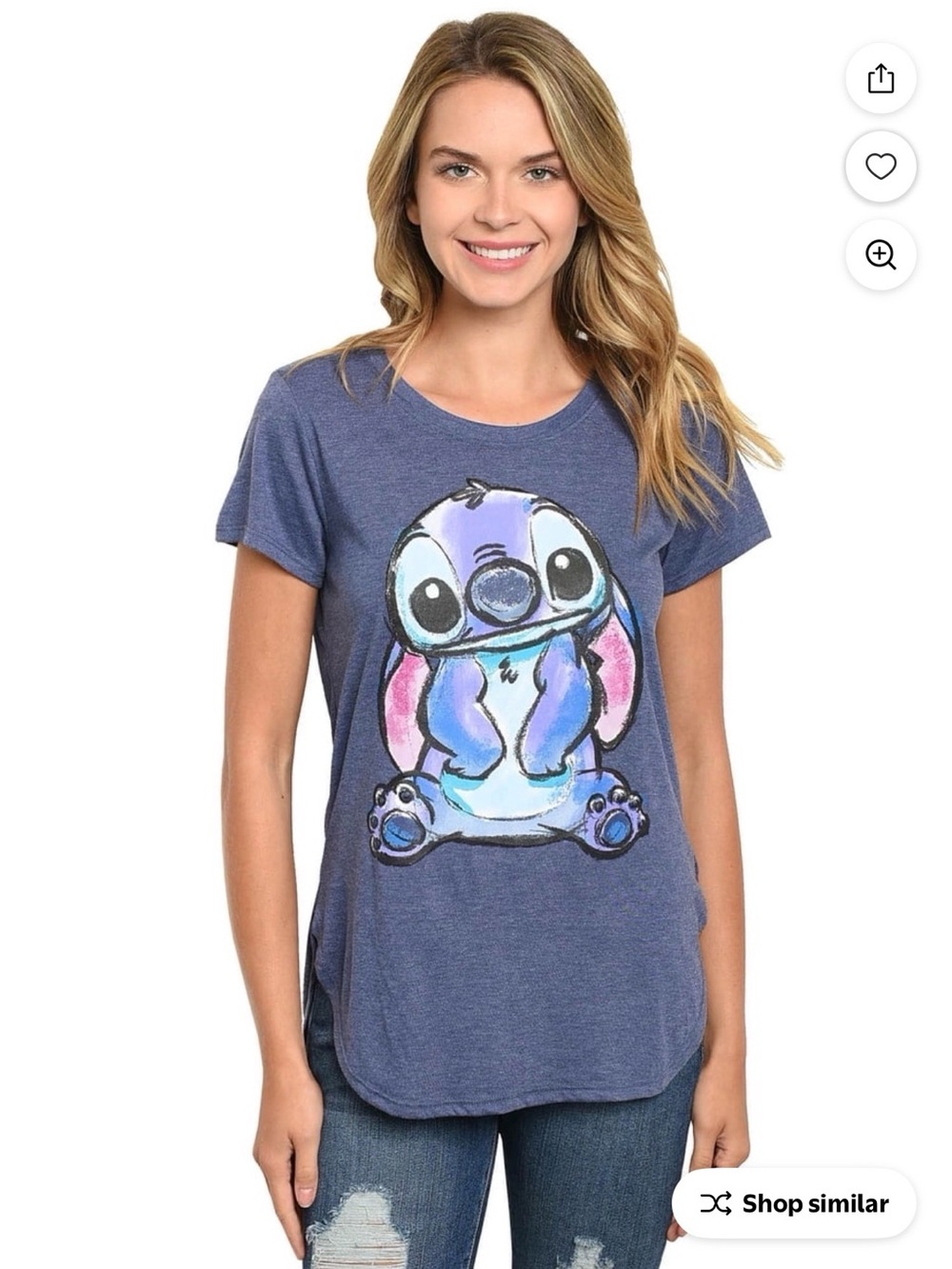 Disney Blue Graphic Stitch Tee